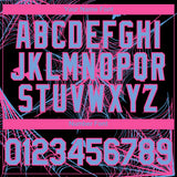 Custom Black Light Blue-Pink 3D Pattern Design Spider Web Authentic Baseball Jersey