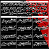 Custom Black Red-White 3D Pattern Design Spider Web Authentic Baseball Jersey
