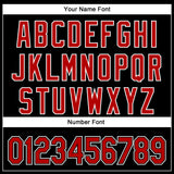 Custom Black Red-White 3D Pattern Design Curve Solid Authentic Baseball Jersey