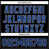 Custom Black Royal-White 3D Pattern Design Curve Solid Authentic Baseball Jersey