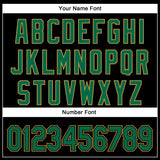 Custom Black Kelly Green-Old Gold 3D Pattern Design Curve Solid Authentic Baseball Jersey