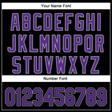 Custom Black Purple-Gray 3D Pattern Design Curve Solid Authentic Baseball Jersey