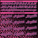 Custom Black Light Blue-Pink 3D Pattern Design Leopard Print Fade Fashion Authentic Baseball Jersey
