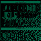 Custom Black Kelly Green 3D Pattern Design Leopard Print Fade Fashion Authentic Baseball Jersey