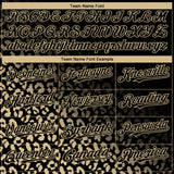 Custom Black Vegas Gold 3D Pattern Design Leopard Print Fade Fashion Authentic Baseball Jersey