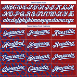 Custom Red White-Royal 3D Pattern Design Leopard Print Fade Fashion Authentic Baseball Jersey