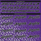 Custom Purple Black-Gray 3D Pattern Design Leopard Print Fade Fashion Authentic Baseball Jersey