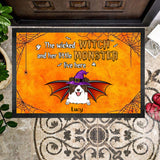 Come In for A Bite Halloween Personalized Doormat,Custom Gift For Dog Lovers