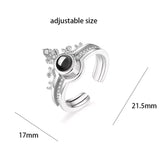 Romantic Crown Projection Ring
