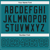 Custom Teal Teal-Black Authentic Baseball Jersey