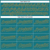 Custom Teal Teal-Old Gold Authentic Baseball Jersey