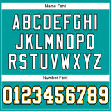 Custom Aqua White-Gold Mesh Authentic Football Jersey