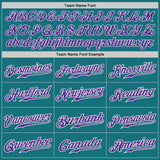 Custom Teal Purple-White Authentic Baseball Jersey