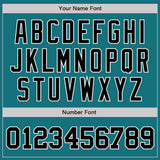 Custom Teal Black-White Authentic Baseball Jersey