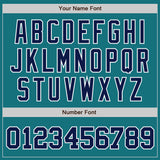 Custom Teal Navy-White Authentic Baseball Jersey