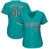 Custom Teal Steel Gray-White Authentic Baseball Jersey