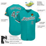 Custom Teal Steel Gray-White Authentic Baseball Jersey