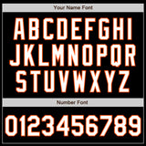 Custom Black White-Orange 3 Colors Arm Shapes Authentic Baseball Jersey