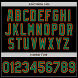Custom Black Kelly Green-Orange 3 Colors Arm Shapes Authentic Baseball Jersey