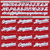 Custom Red White-Light Blue 3 Colors Arm Shapes Authentic Baseball Jersey
