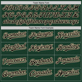 Custom Green Black-City Cream 3 Colors Arm Shapes Authentic Baseball Jersey