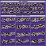 Custom Purple Black-Cream 3 Colors Arm Shapes Authentic Baseball Jersey