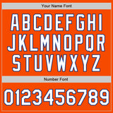 Custom Orange White-Royal 3 Colors Arm Shapes Authentic Baseball Jersey
