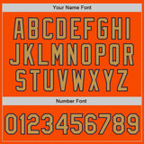 Custom Orange Old Gold-Navy 3 Colors Arm Shapes Authentic Baseball Jersey