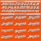 Custom Orange White-Steel Gray 3 Colors Arm Shapes Authentic Baseball Jersey