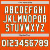 Custom Orange White-Kelly Green 3 Colors Arm Shapes Authentic Baseball Jersey