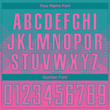 Custom Teal Pink Round Neck Sublimation Basketball Suit Jersey