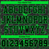 Custom Black Neon Green Round Neck Sublimation Basketball Suit Jersey
