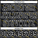 Custom Black Gold-White Round Neck Sublimation Basketball Suit Jersey