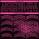 Custom Black Pink Round Neck Sublimation Basketball Suit Jersey