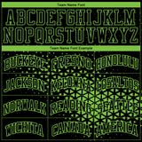 Custom Black Neon Green Round Neck Sublimation Basketball Suit Jersey