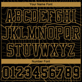Custom Black Old Gold Round Neck Sublimation Basketball Suit Jersey