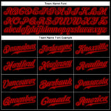 Custom Black Red Authentic Baseball Jersey