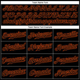 Custom Black Black-Orange Authentic Baseball Jersey