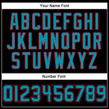 Custom Black Teal-Red Authentic Baseball Jersey