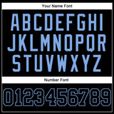 Custom Black Black-Light Blue Authentic Baseball Jersey