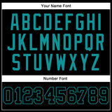 Custom Black Black-Teal Authentic Baseball Jersey