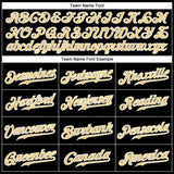 Custom Black Vegas Gold-White Authentic Baseball Jersey