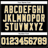 Custom Black Vegas Gold-White Authentic Baseball Jersey