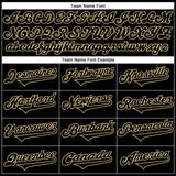 Custom Black Black-Vegas Gold Authentic Baseball Jersey