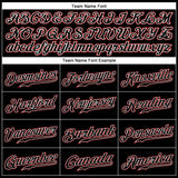 Custom Black Red Pinstripe Black-White Authentic Baseball Jersey