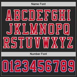 Custom Black Red-Royal Mesh Authentic Throwback Football Jersey