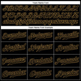 Custom Black Black-Old Gold Authentic Sleeveless Baseball Jersey