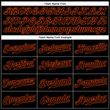 Custom Black Black-Orange Authentic Sleeveless Baseball Jersey