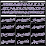 Custom Black Gray-Purple Authentic Sleeveless Baseball Jersey