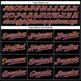 Custom Black Purple-Gold Authentic Sleeveless Baseball Jersey